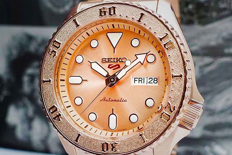 Seiko SRPE72 Gold Watch